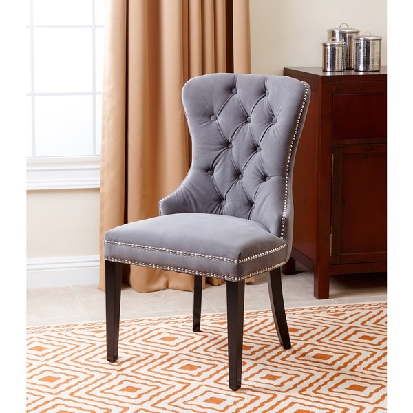 Abbyson Versailles Tufted Dining Chair, Grey