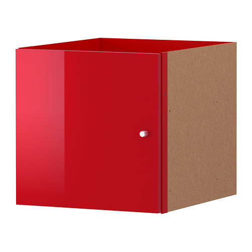 Bright red high gloss shelving unit / divider insert