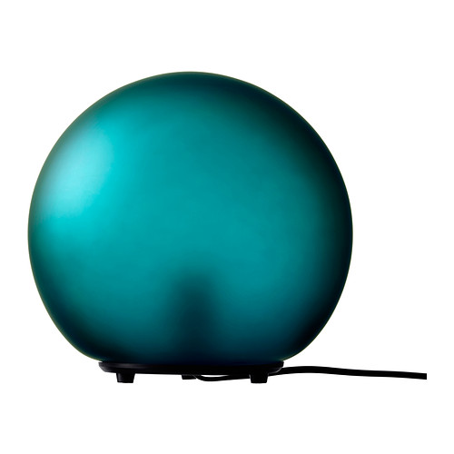 FADO turquoise crystal ball style table lamp