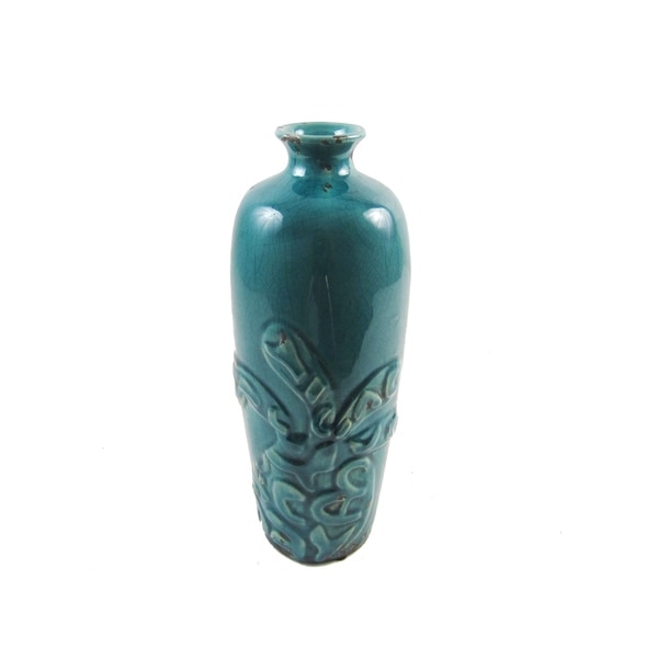 'Teal Sea' Ceramic Vase