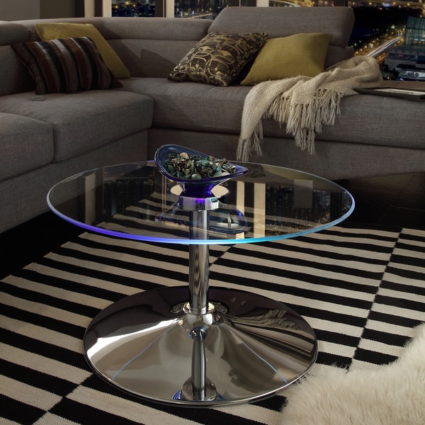 MID-CENTURY LIVING Lorin Cocktail Table Modern LED Accent Table