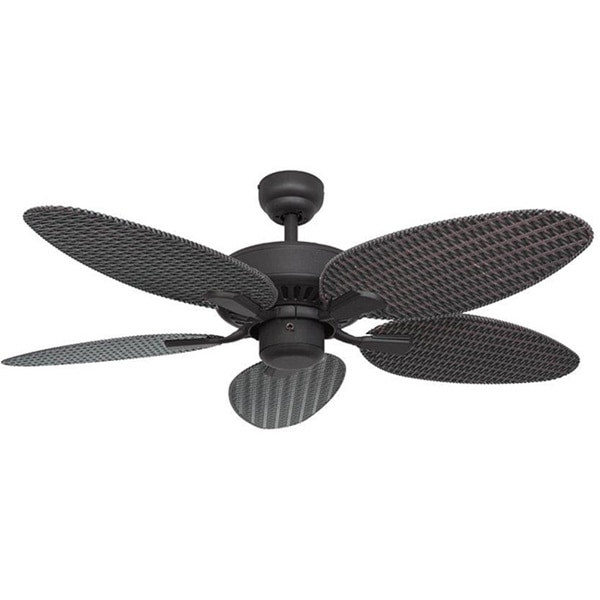 EcoSure Siesta Key 52-inch Bronze Indoor Ceiling Fan with Wicker Blades and Remote Control