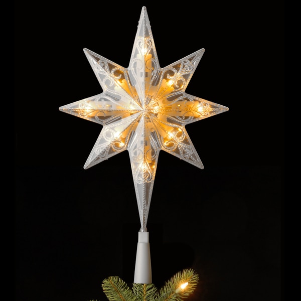 11-inch Tree Top Star with Warm White LED Lights