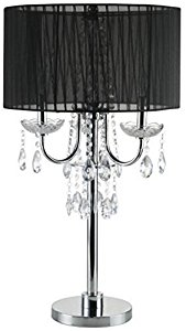 Crystal Inspired 3-Bulb Table Touch Lamp, 29.5