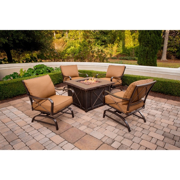 Hanover Outdoor Summer Nights 5-piece Fire Pit Lounge Set