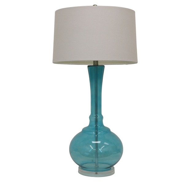 Spa Blue Glass Table Lamp