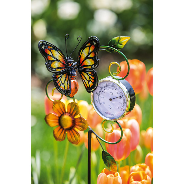 Butterfly Thermometer Garden Stake