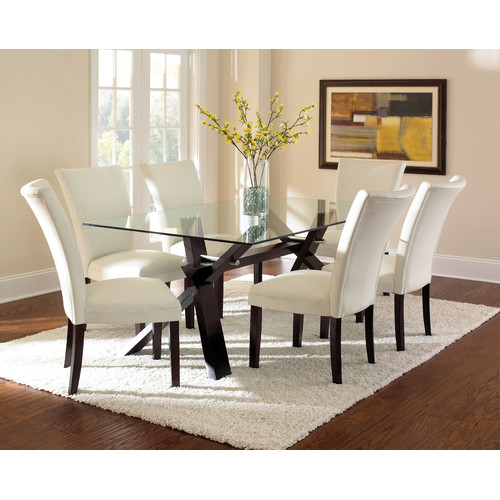 Dining Table with White Chairs by Latitude Run