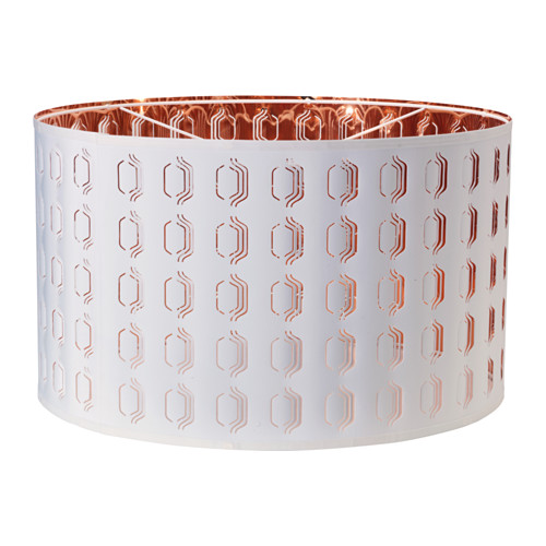 NYMÃ– perforated pattern lamp shade - white and copper colored