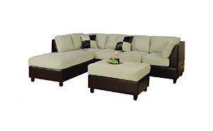 Bobkona Hungtingdon 3 piece faux leather sofa set