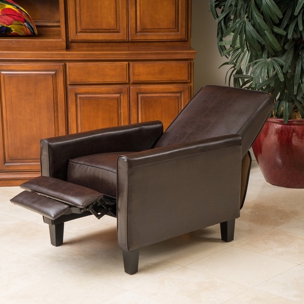 Darvis Brown Bonded Leather Recliner Club Chair 
