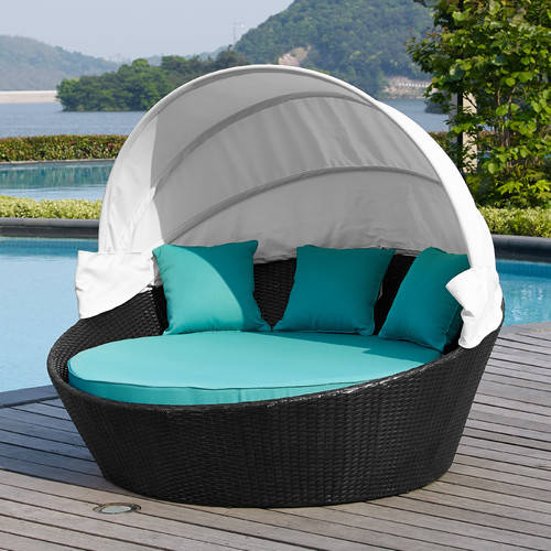 Turquoise Outdoors Daybed with Cushions