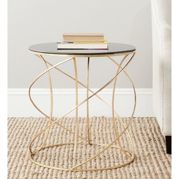 Safavieh Treasures Cagney Gold/ Black Top Accent Table