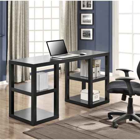 Double Pedestal Desk, Elegant Design with Extra Storage