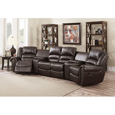 Abbie Home Theater Recliner in Brown
