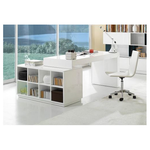 Modern Office Desk with Hutch by J&M Furniture