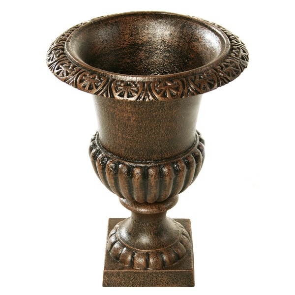 Cast Iron 12-inch Tall Roman Urn