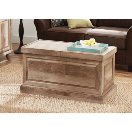 Weathered look coffee table in natural finish