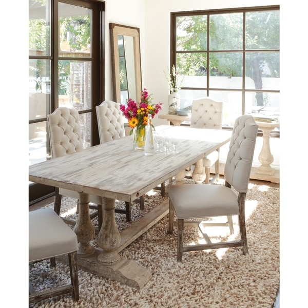 Kosas Home Winfrey Antique White Reclaimed Pine 98-inch Dining Table