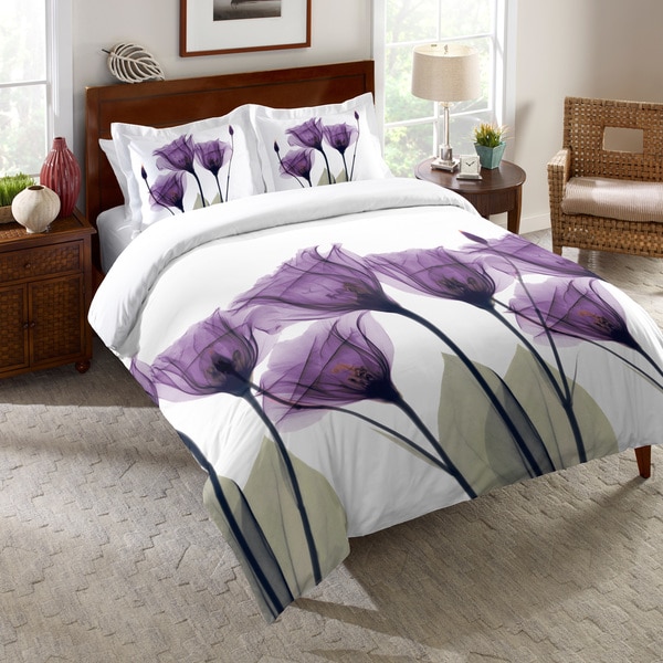Lavender Floral X-Ray Comforter
