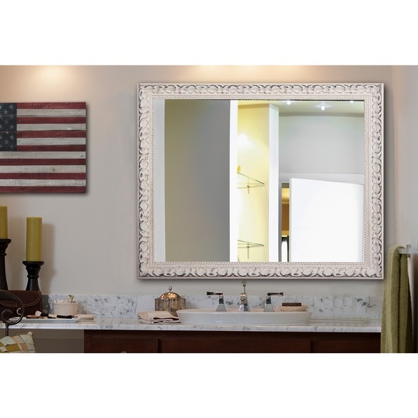 American Made Rayne French Victorian White Wall/ Vanity Mirror