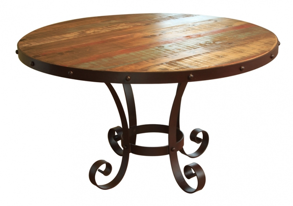 Antique round dining table