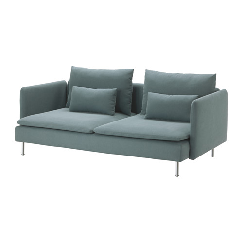 SÃ–DERHAMN Sofa, Finnsta turquoise with Back Cushions