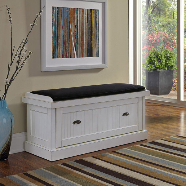 Home Styles Upholstered Bench with Storage