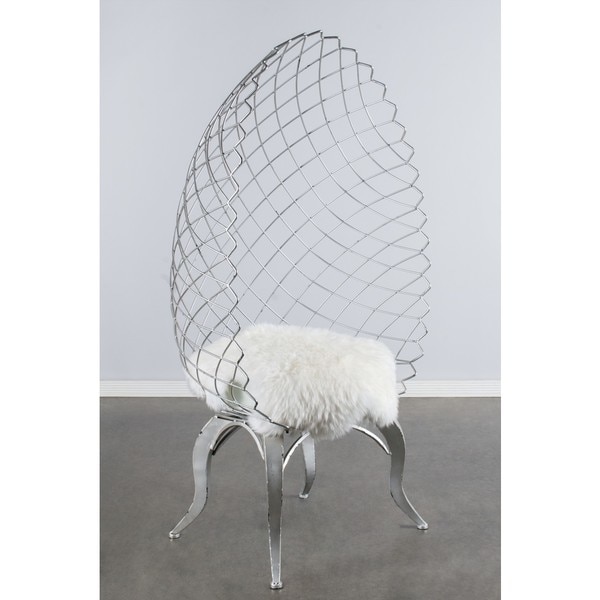 Metal Egg Chair With Sheep Skin