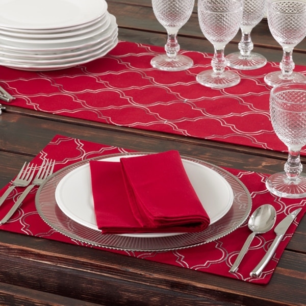 Embroidered Ikat Design Table Runners