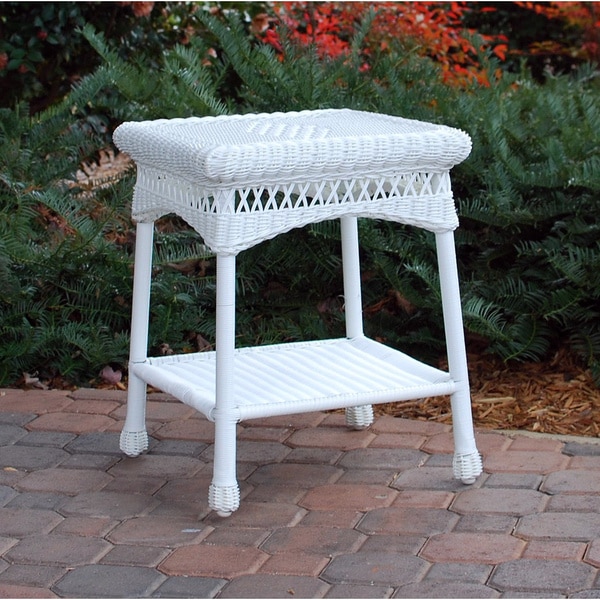 Tortuga Outdoor Portside White Side Table