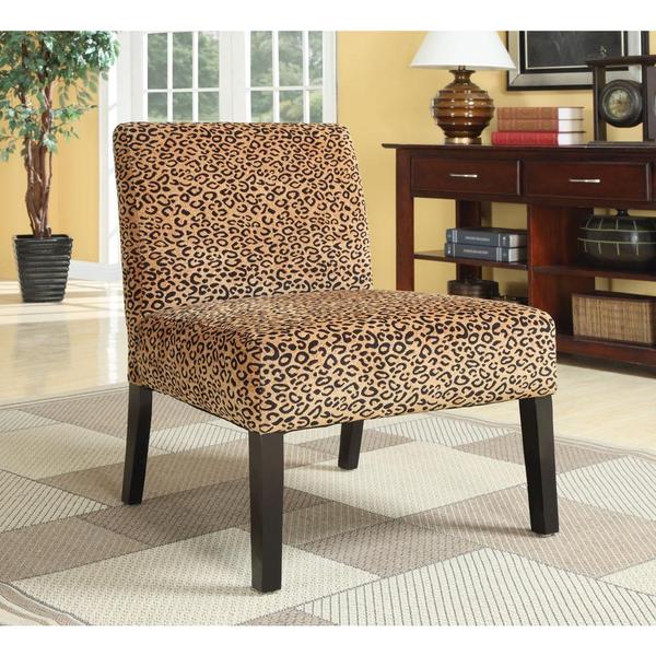 Plush Oversized Leopard Print Accent Chair