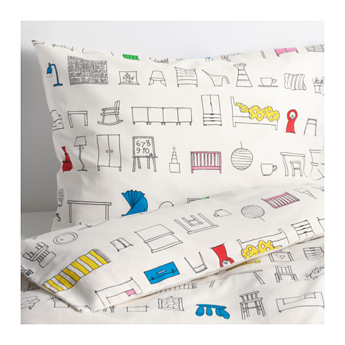 HEMMAHOS Duvet cover and pillowcase(s), multicolor