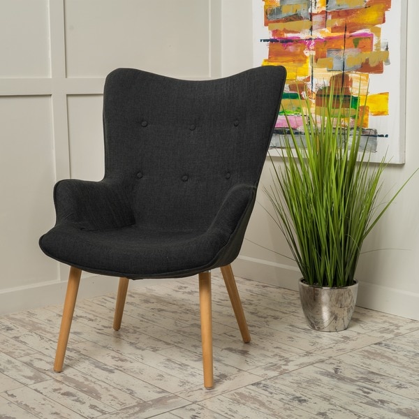 Fayola Mid-Century Fabric Accent Chair 