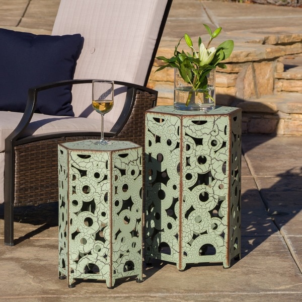 Outdoor Parrish Antique Side Table (Set of 2)