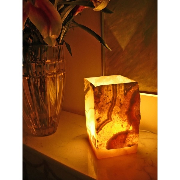 Natural Alabaster 1-light Lamp (Egypt)