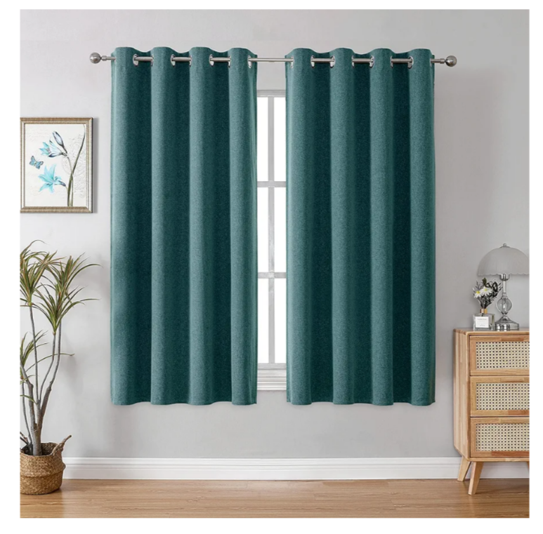 Forest green curtains for your living room 