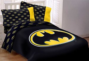 Batman Emblem 3 Piece Reversible Comforter Set