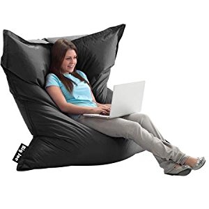  Bean Bag With Stain Resistant SmartMax Fabric (Stretch Limo Black)