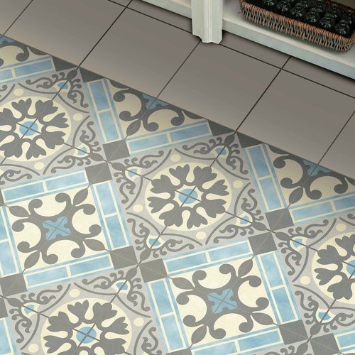 Evaso Ceramic Field Tile in Azul