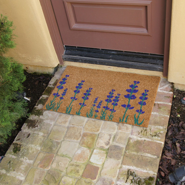 English Lavender Flower Doormat