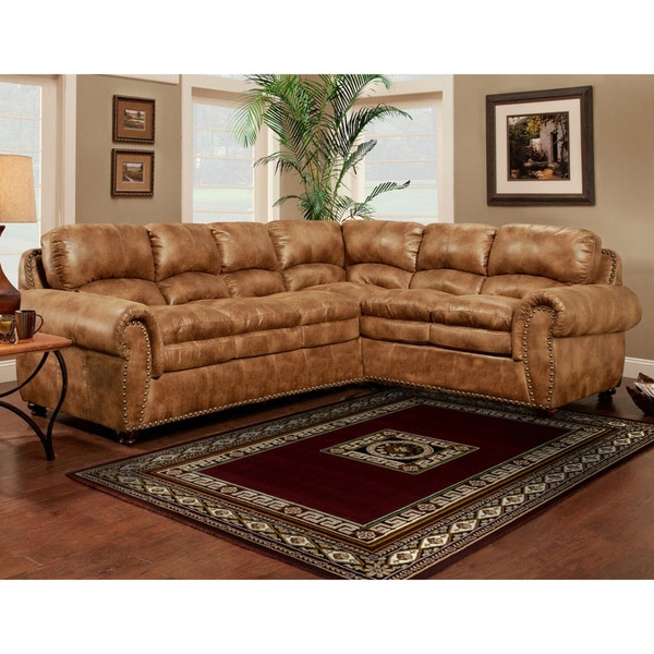  Brown Synthetic Leather-air Sectional Sofa