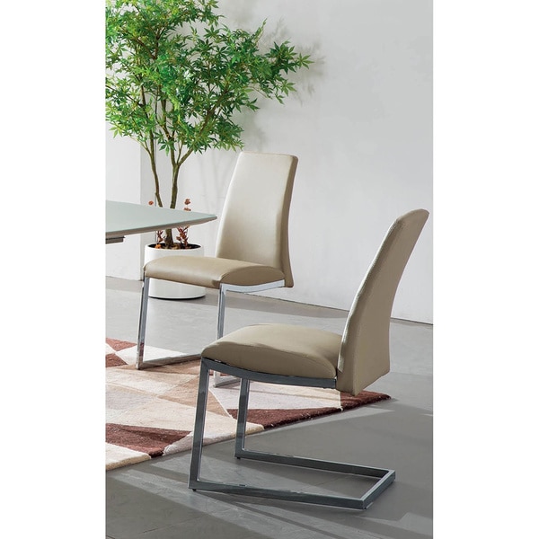 Luca Home Cappuccino Dining Chairs (Set of 2)