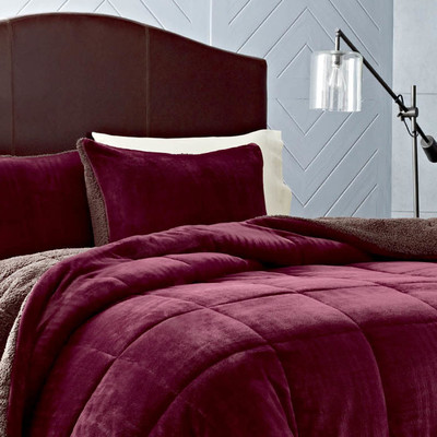 Premium Fleece Reversible Comforter Set