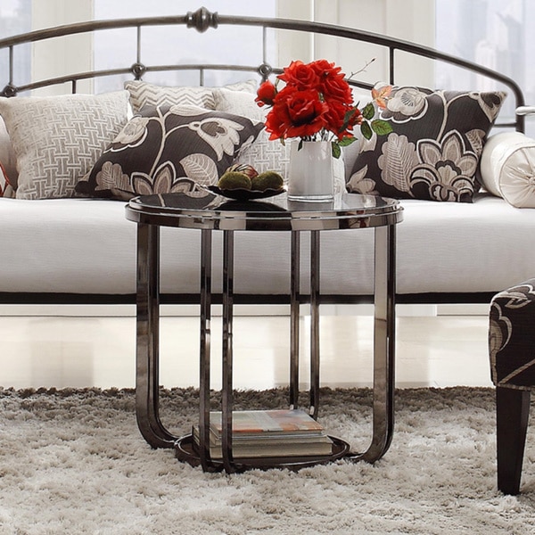 Leather Coffee Tables A Collection By, Abbyson Living Havana Round Leather Coffee Table