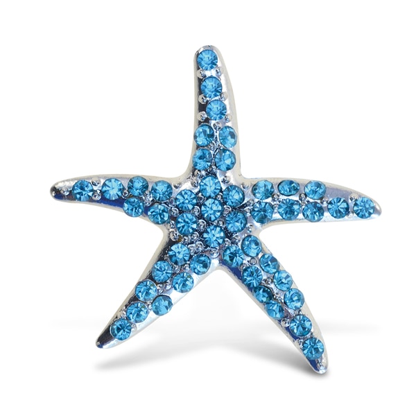 Crystal-embellished Sparkling Starfish Refrigerator Magnet