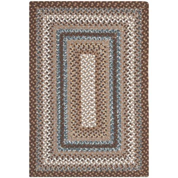 Safavieh Hand-woven Country Living Reversible Brown Braided Rug (2' x 3')