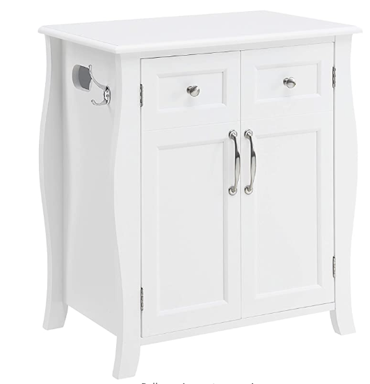 White CPAP nightstand to hide messy cords