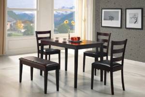 Coaster 5 piece Dining Set with Chairs Cappuccino Colored