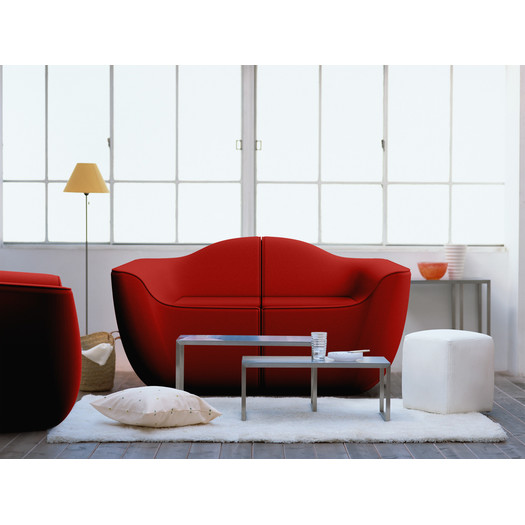 Loveseat with Twill Upholestry by OMO Modern